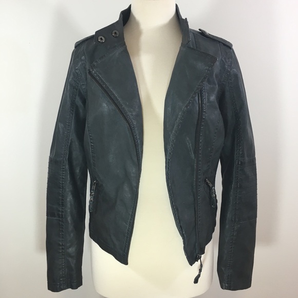 Z Supply Jackets & Blazers - Lulus Black Vegan Leather Moto Jacket
